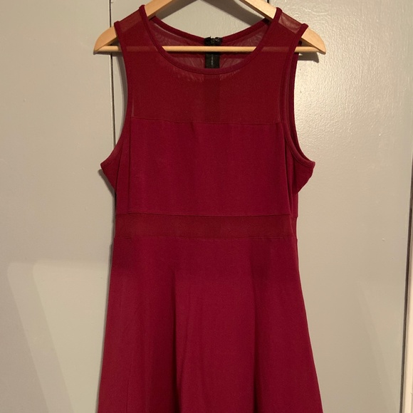 Maroon Flared Dress - Picture 1 of 3